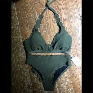 🆕 Green beatific life scalloped bikini